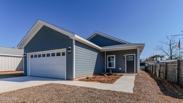 view of front of home featuring a garage