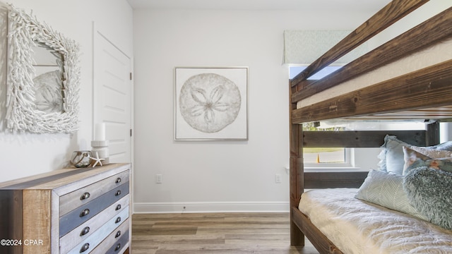 bedroom featuring hardwood / wood-style flooring