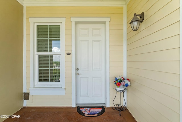 view of doorway to property