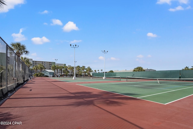 view of tennis court