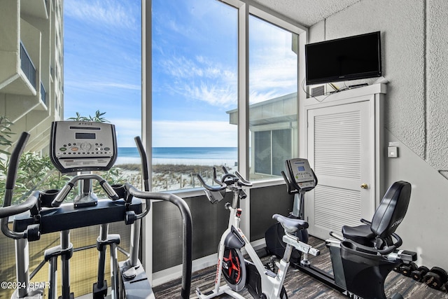 23223 Front Beach Rd Unit Ph-06, Panama City Beach, FL 32413 - gym featuring a textured ceiling