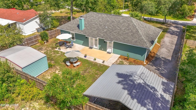 birds eye view of property