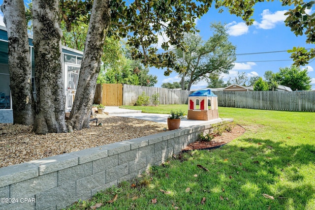 view of yard featuring a patio