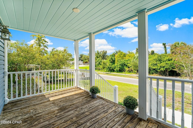 view of wooden terrace