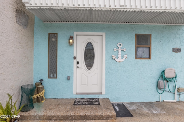 view of doorway to property