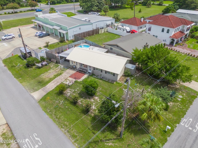 bird's eye view with a residential view