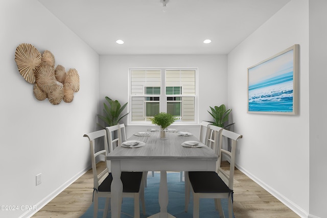 dining room featuring light wood-type flooring