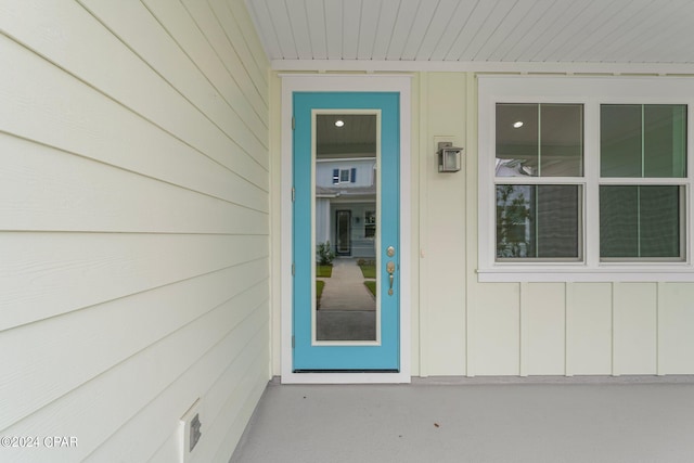 view of doorway to property