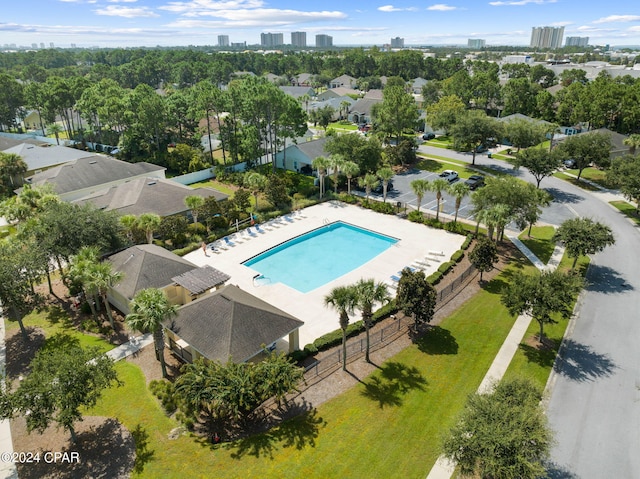 birds eye view of property