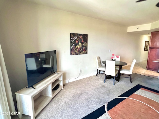 view of carpeted living room