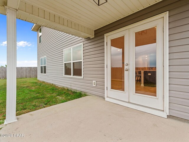 view of patio with french doors