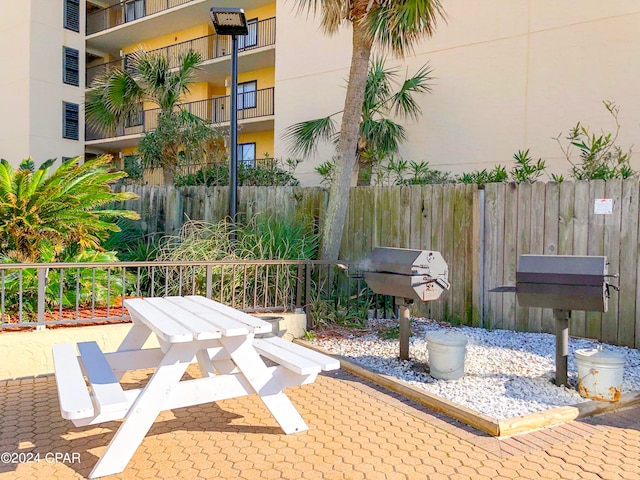 view of patio / terrace featuring a balcony