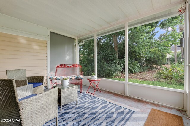 view of sunroom