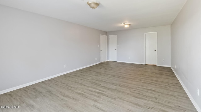 empty room featuring light hardwood / wood-style flooring