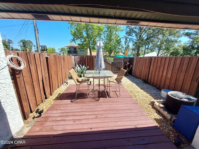 view of wooden deck