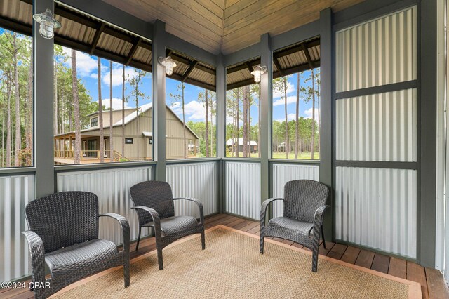 view of sunroom