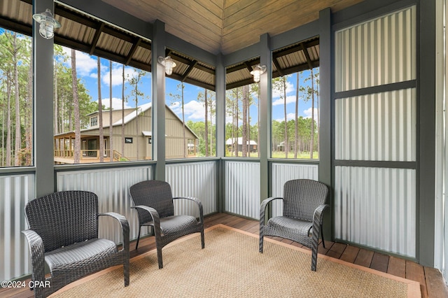 view of sunroom