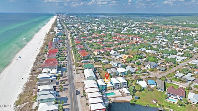 112 Riviera Dr, Panama City Beach, FL 32413 - aerial view of property and surrounding area featuring unending shoreline