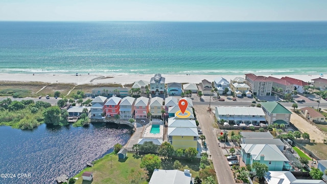 112 Riviera Dr, Panama City Beach, FL 32413 - aerial perspective of suburban area with expansive coastline