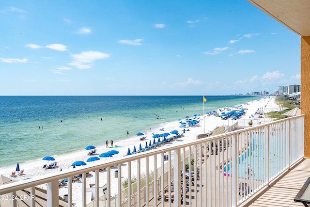 water view featuring a view of the beach