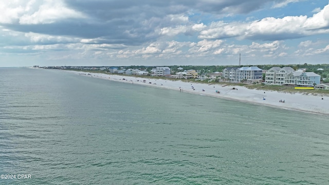 water view with a view of the beach