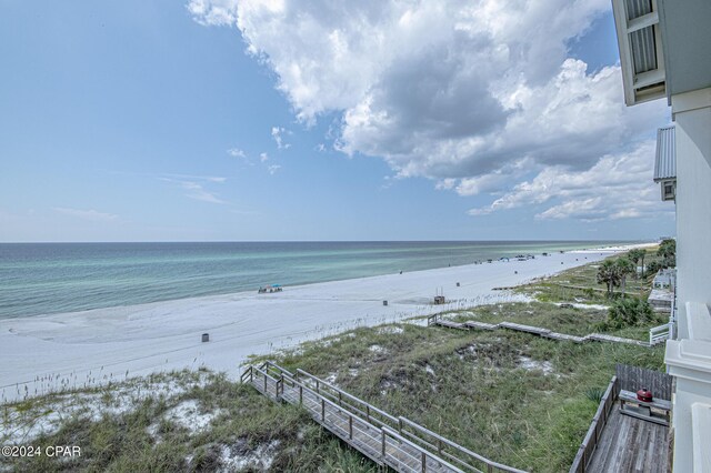 water view featuring a beach view