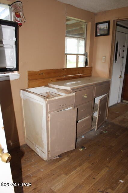 kitchen featuring hardwood / wood-style floors