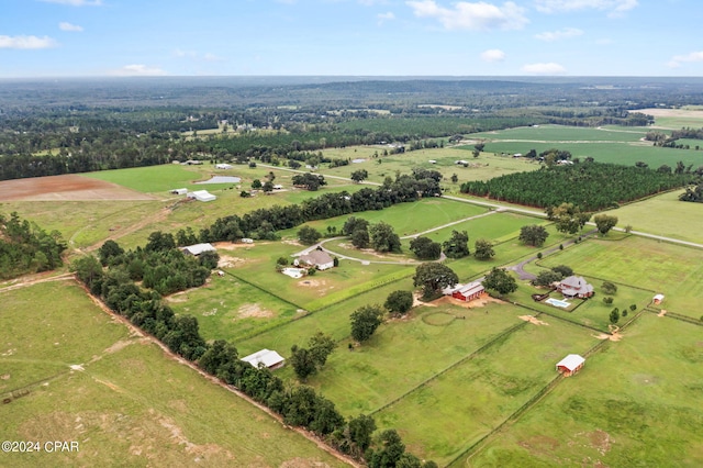 bird's eye view featuring a rural view