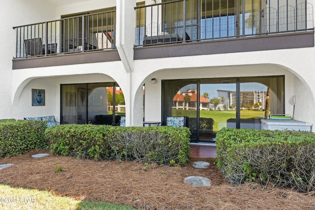 exterior space with a balcony