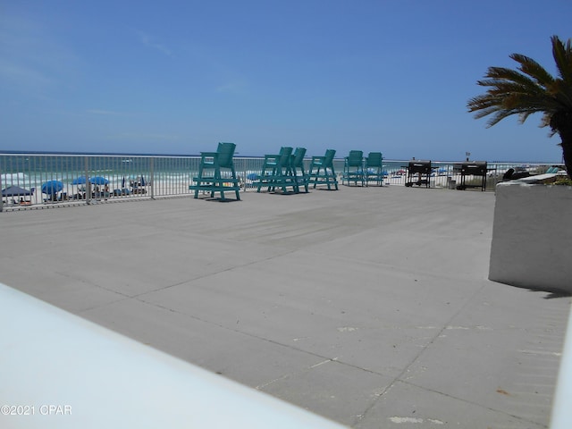 14401 Front Beach Rd Unit 433, Panama City Beach, FL 32413 - view of patio with a water view