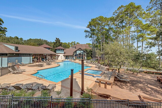 view of pool with a patio