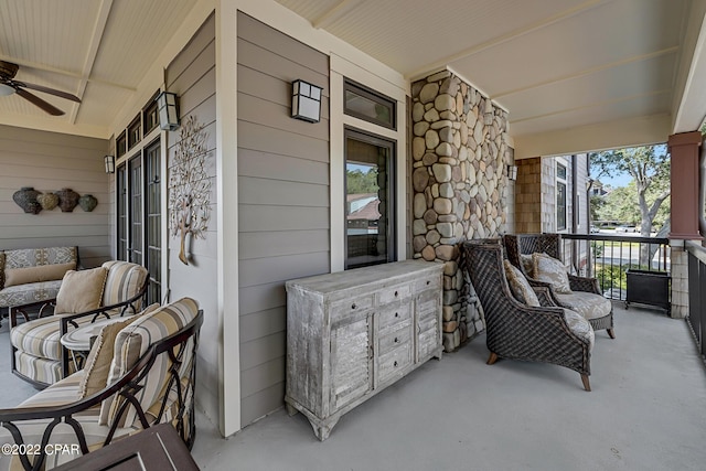 view of patio / terrace featuring covered porch