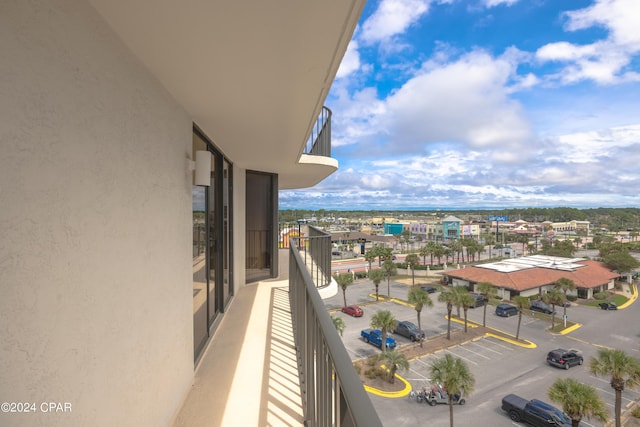 balcony featuring a city view