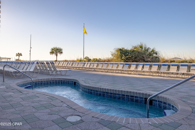 view of pool with a patio area and a pool