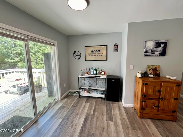 interior space with wood-type flooring