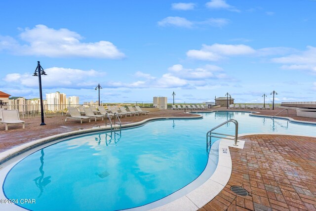 view of pool with a patio area