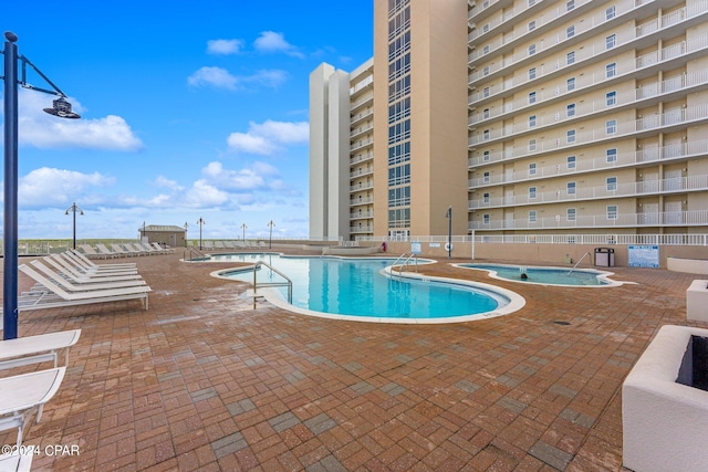 view of pool with a patio