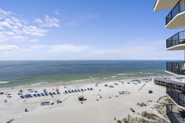 water view with a view of the beach