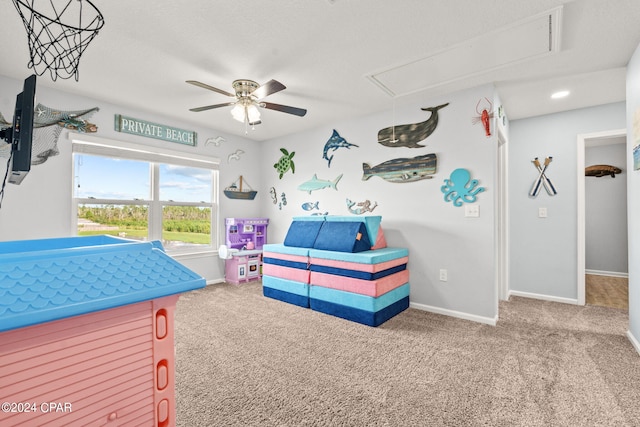 bedroom featuring carpet