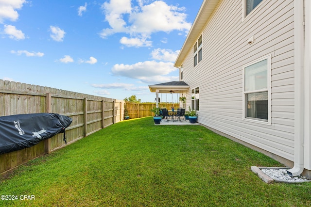 view of yard featuring a patio area