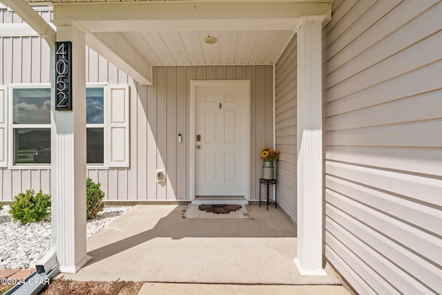 view of doorway to property