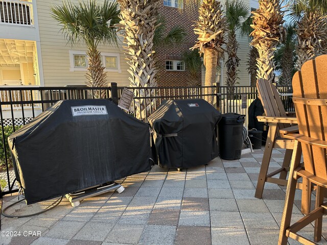 view of patio featuring area for grilling