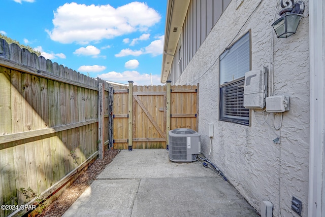 view of patio featuring central AC