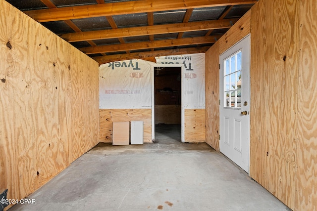 interior space with concrete flooring