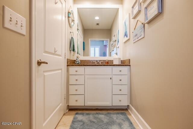 bathroom with vanity