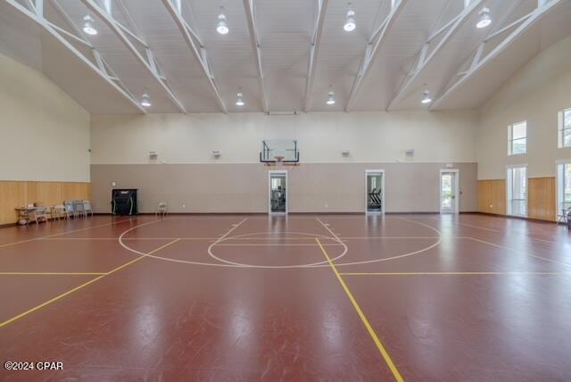 view of basketball court