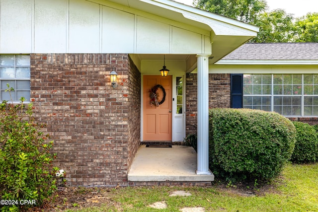 view of exterior entry