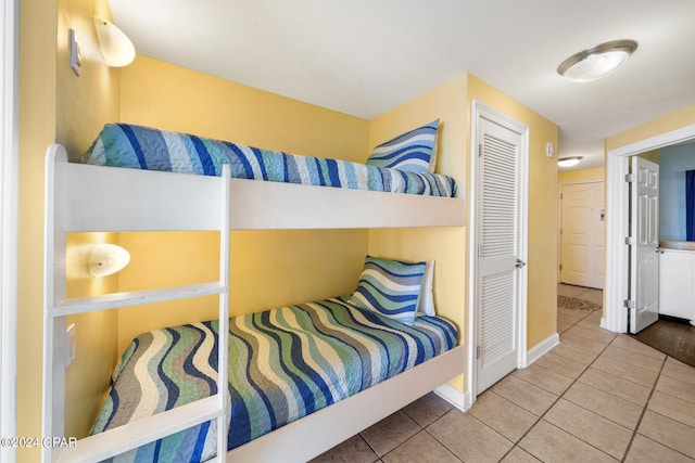 view of tiled bedroom