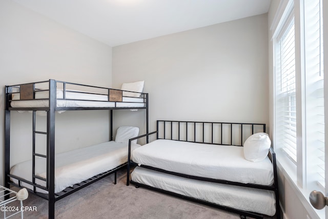 bedroom with carpet floors