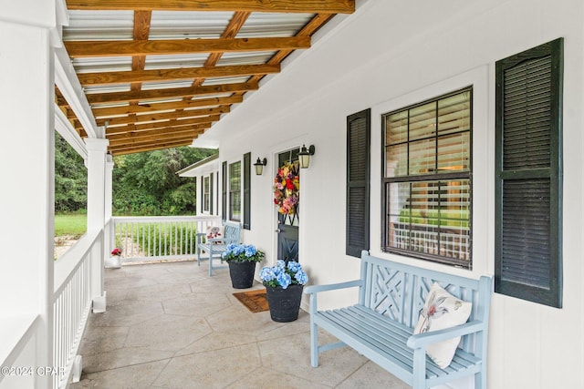 view of patio / terrace featuring a porch